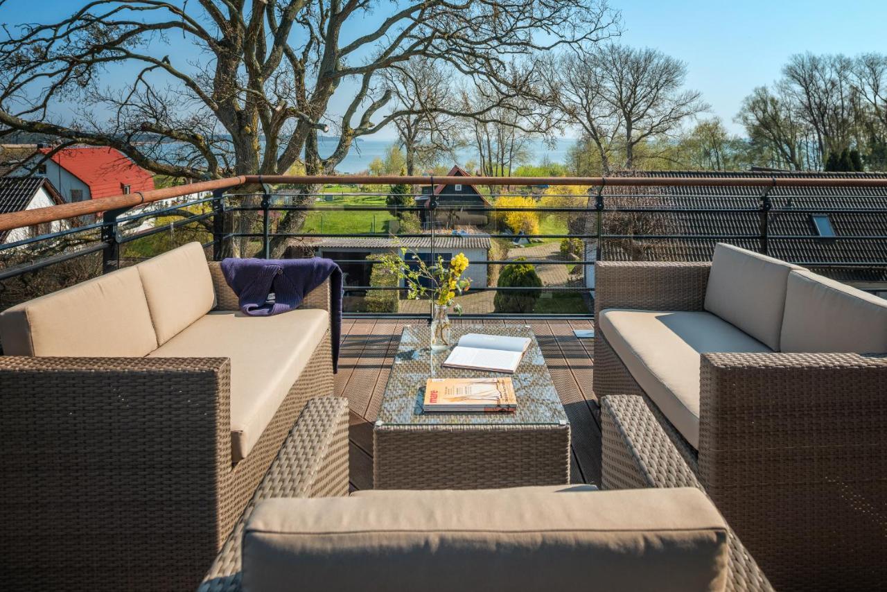 Villa Lotsenhaeuser Ruegen - Luxus Ferienhaus - 3 Schlafzimmer - Sauna - Dachterrasse Mit Boddenblick Breege Exterior foto